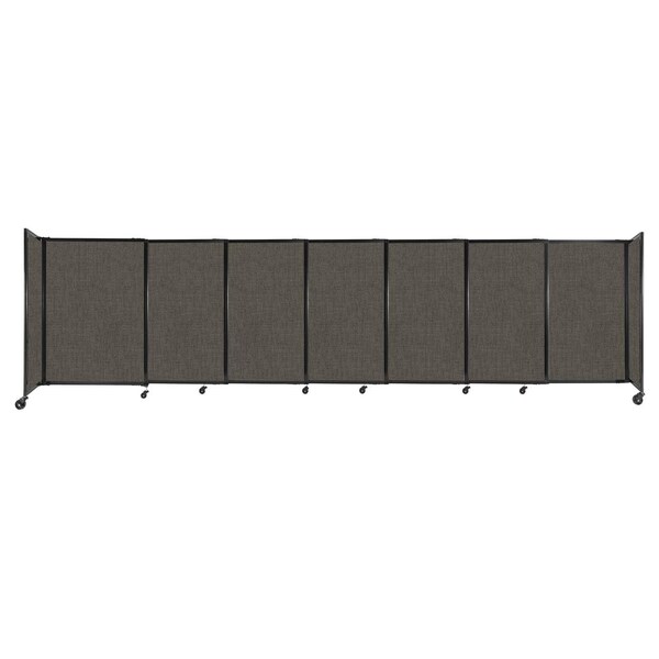StraightWall Sliding Portable Partition 15'6" x 4' Mocha Fabric